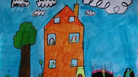 Ada Meleks 2. Gewinnerbild Kinderbild mit Haus und Garten