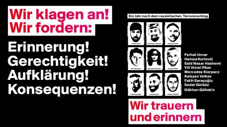 Portraits der neun Opfer des Anschlags von Hanau