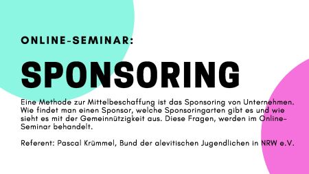 Flyer: Online-Seminar "Sponsoring" Flyer: Online-Seminar "Sponsoring"