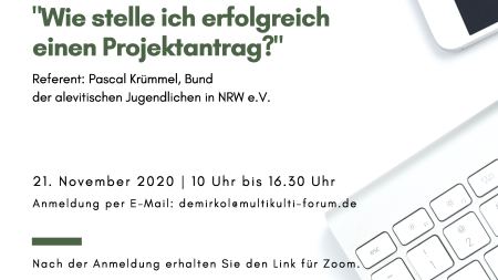 Online-Seminar: "Wie stelle ich erfolgreich einen Projektantrag?"