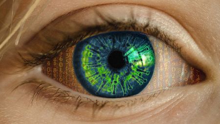 Spiegelung des Corona-Virus im Auge Spiegelung des Corona-Virus im Auge