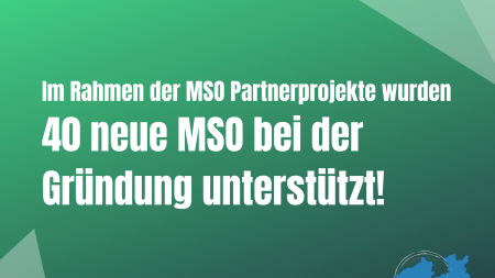 Template: Im Rahmen der MSO Partnerprojekte wurden 40 neue MSO bei der Gründung unterstützt