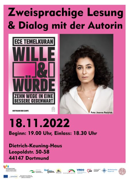 Plakat zur Lesung mit Ece Temelkuran