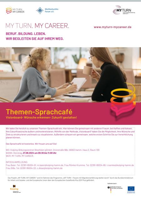 My Turn. My Career. Themen-Sprachcafé Hamm 2024