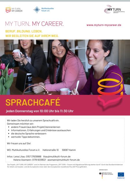 My Turn-Flyer Donnerstag-Sprachcafé Hamm