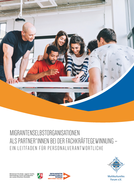 Cover der Broschüre "MSO als Partner*innen bei der Fachkräftegewinnung"