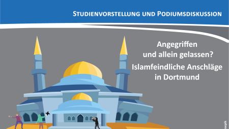 Drei Menschen attackieren eine Moschee, indem sie sie besprühen und beschädigen
