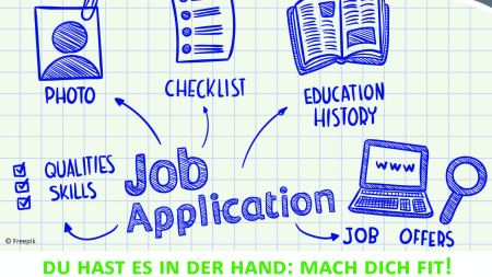 Veranstaltungsflyer: Fit für die Bewerbung