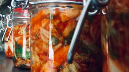Bügelglas mit Kimchi