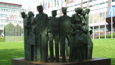 Europarat Denkmal in Strasbourg