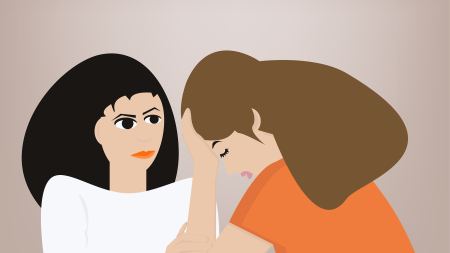 Zwei Frauen im Gespräch
