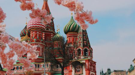 Farbenfrohe Architektur in Moskau